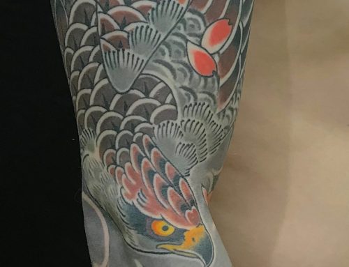 Hawk and Red Koi Sleeve