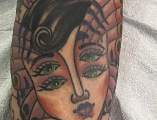 Japanese Geisha Girl Leg Tattoo